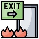 emergency exit 150x150 - Пожарная сигнализация